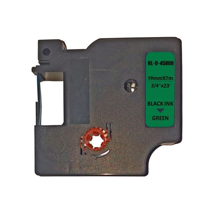 Лента для принтера этикеток UKRMARK RL-D-45809P-BK/GR, аналог DYMO S0720890, 19мм х 7м. (900307)