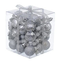 Фото - Новогодние игрушки Jumi Ялинкова іграшка  mix 40 шт  срібл.  590041041098 (3 см)