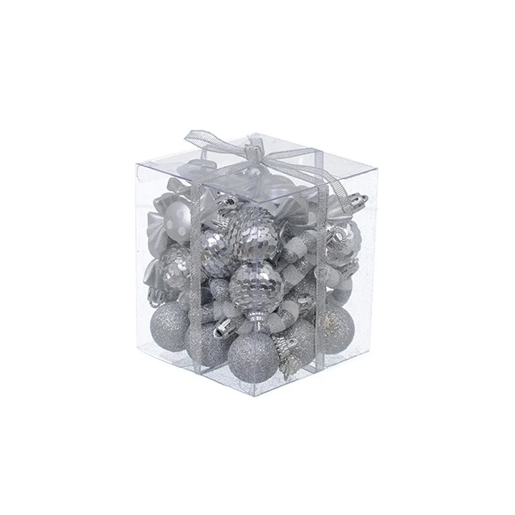 Елочная игрушка Jumi mix 40 шт (3 см) серебр. (5900410410985)
