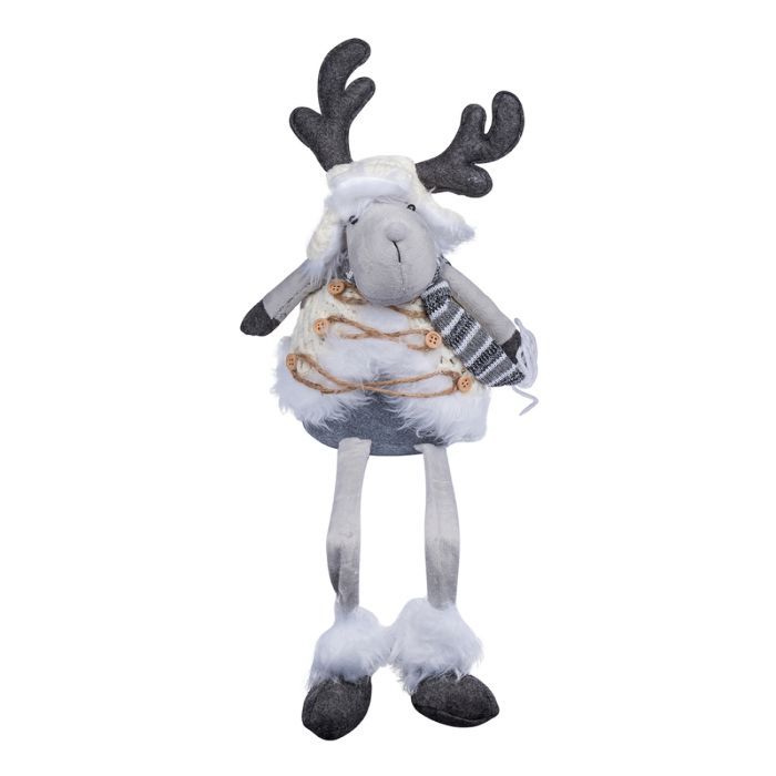 Новогодняя фигурка YES! Fun Олень новогодний, 54 см, белый (973611)