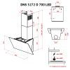 Вытяжка кухонная Perfelli DNS 5272 D 700 SG LED изображение 12
