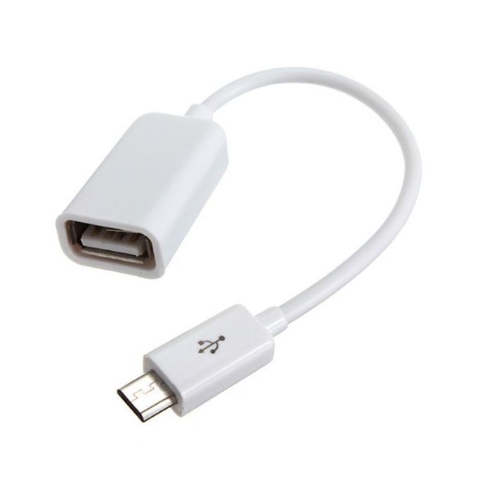 Дата кабель OTG USB 2.0 AF to Micro 5P 0.16m white Lapara (LA-UAFM-OTG white)