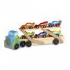 Игровой набор Melissa&Doug деревянный мегатягач автомобилей (MD12759) изображение 3
