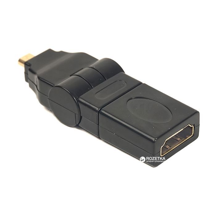 Перехідник HDMI AF to micro HDMI AM, 360 degree PowerPlant (CA910618) зображення 2