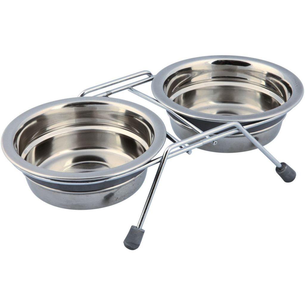 Посуда для собак Trixie не скользящая подставка с мисками 250 мл/11 см (4011905252308)