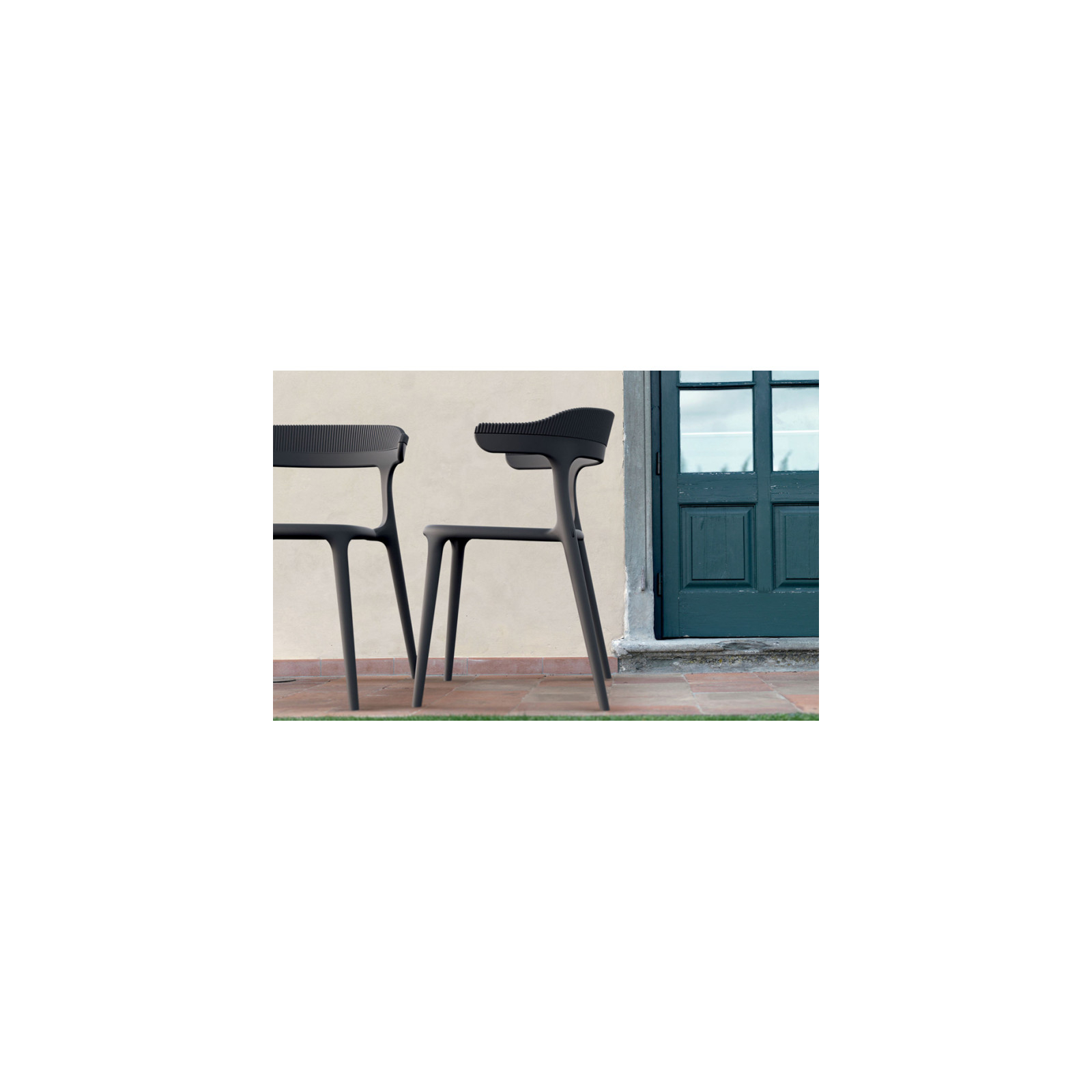 Кухонный стул PAPATYA luna stripe, черное сиденье, черный верх (2337) изображение 6