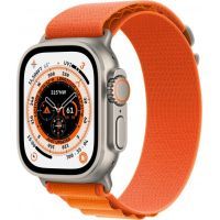 Смарт-часы Apple Watch Ultra GPS + Cellular, 49mm Titanium Case with Orange Alpine Loop -Medium (MQFL3UL/A)