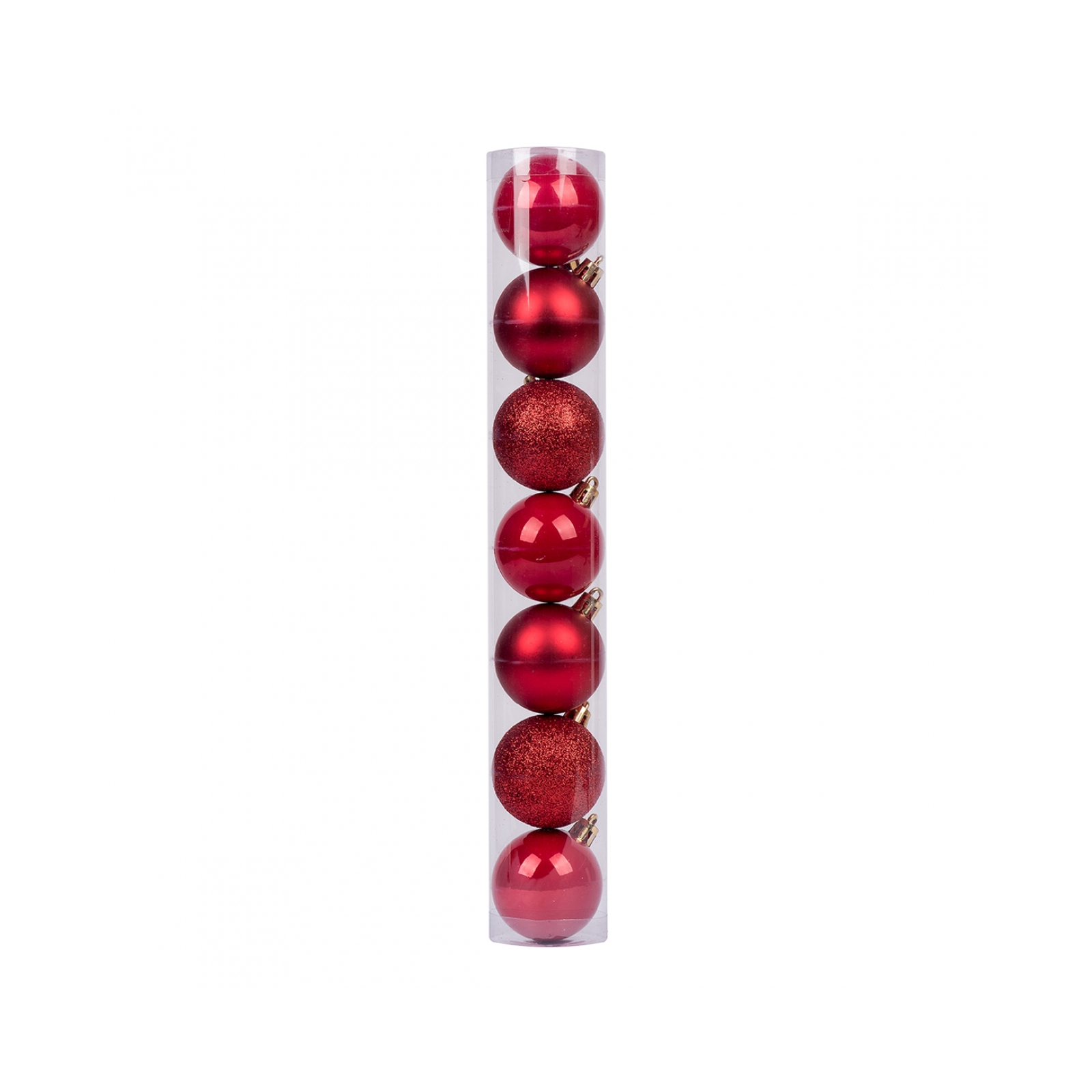 Елочная игрушка Novogod`ko 7 шт красный mix 4 см (974013)
