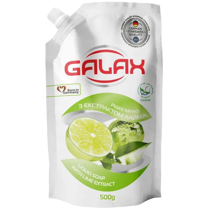 Жидкое мыло Galax С экстрактом лайма Дой-пак 500 г (4260637721631/4823128000914)