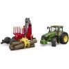 Спецтехника Bruder трактор John Deere 7R 350 с прицепом, краном и бревнами (03154) изображение 2