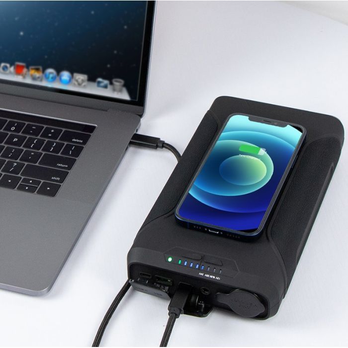 Батарея універсальна PowerPlant 72000mAh, PD/60W, DC 12-24V 9 connectors, QC/3.0, USB-C*2, USB-A, Wireless (PB930456) зображення 3