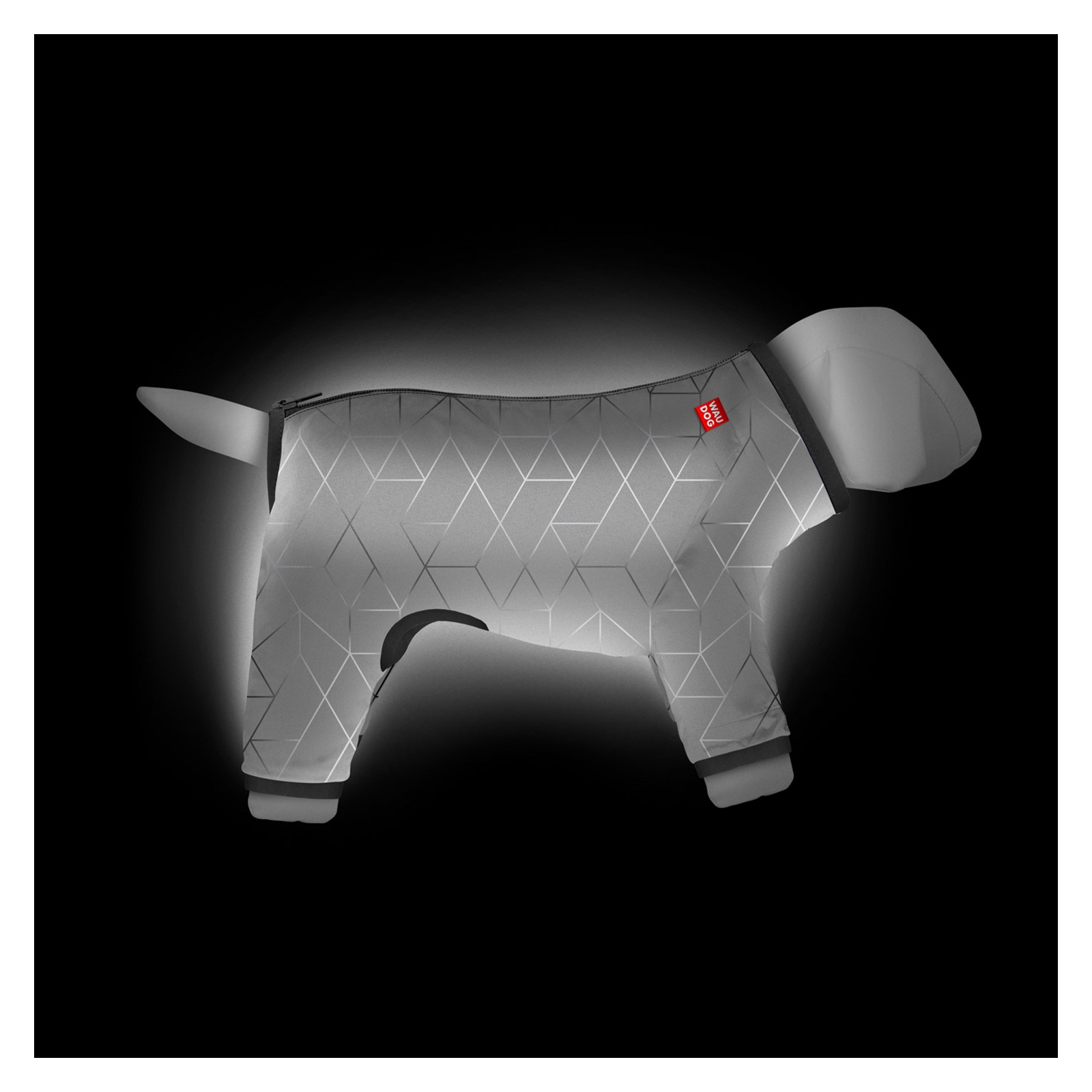 Дождевик для животных Collar WAUDOG Clothes светоотражающий L55 В 77-79 см, С 50-55 см (5441) изображение 3