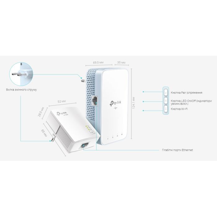 Адаптер Powerline TP-Link TL-WPA7517KIT зображення 3