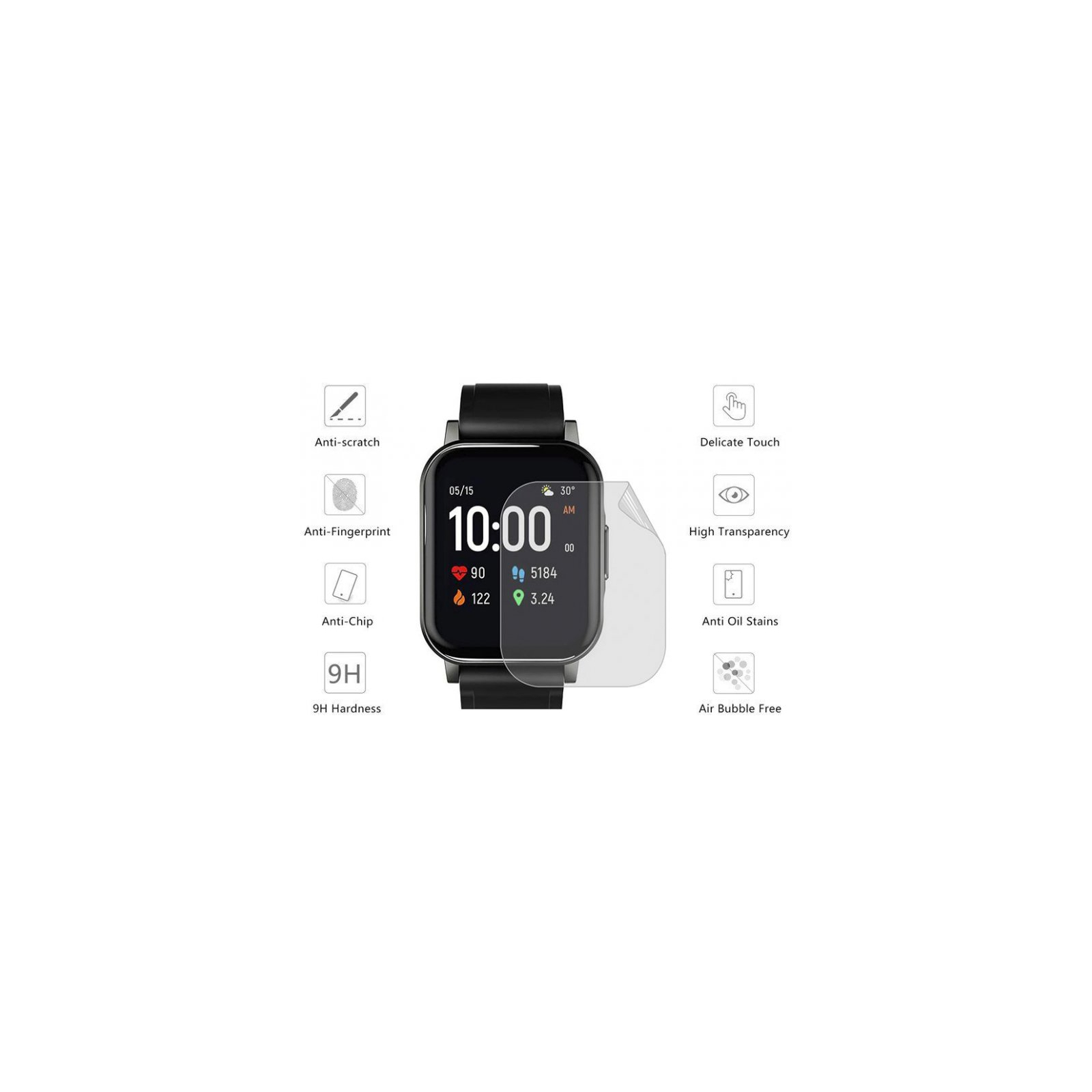 Плівка захисна Drobak Hydrogel Xiaomi Mi Watch Lite(2 шт) (313142) (313142) зображення 2