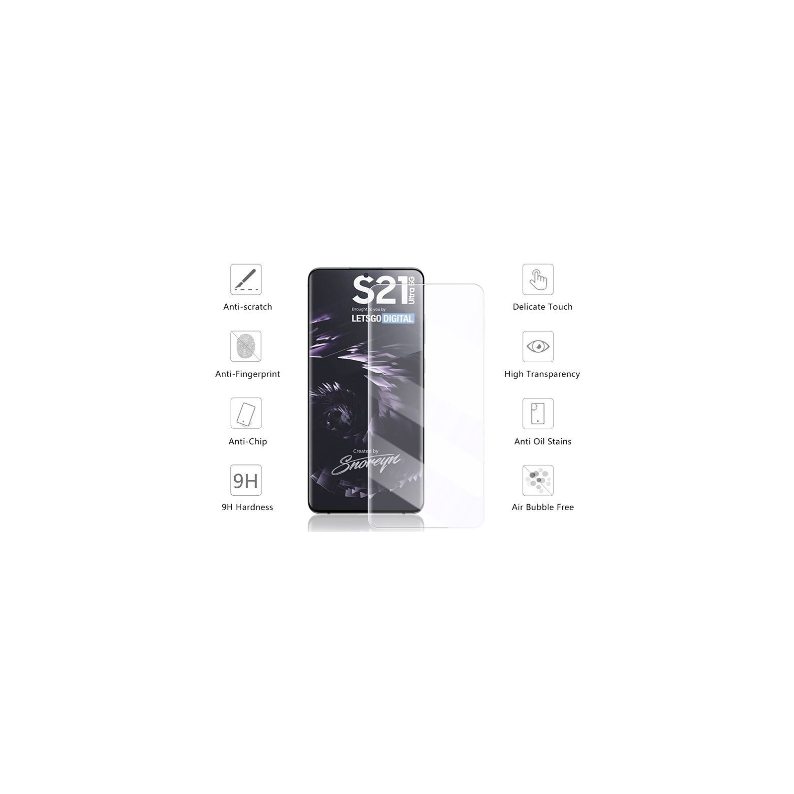 Стекло защитное Drobak Samsung Galaxy S21 Plus (464640) изображение 2