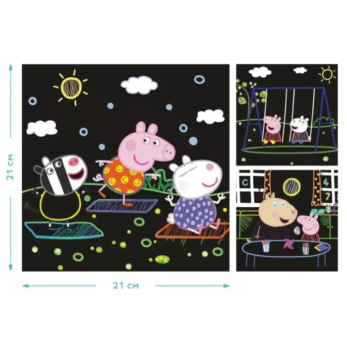 Набір для творчості DoDo гравюр Peppa Pig 3 шт (200186) зображення 5