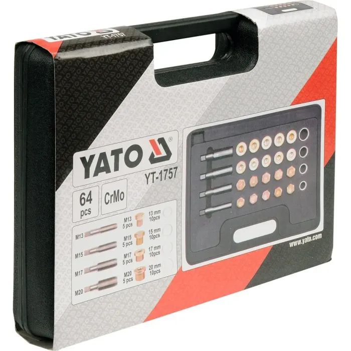 Набор инструментов Yato для ремонта сливных пробок M13, M15, M17, M20 (YT-1757) изображение 2