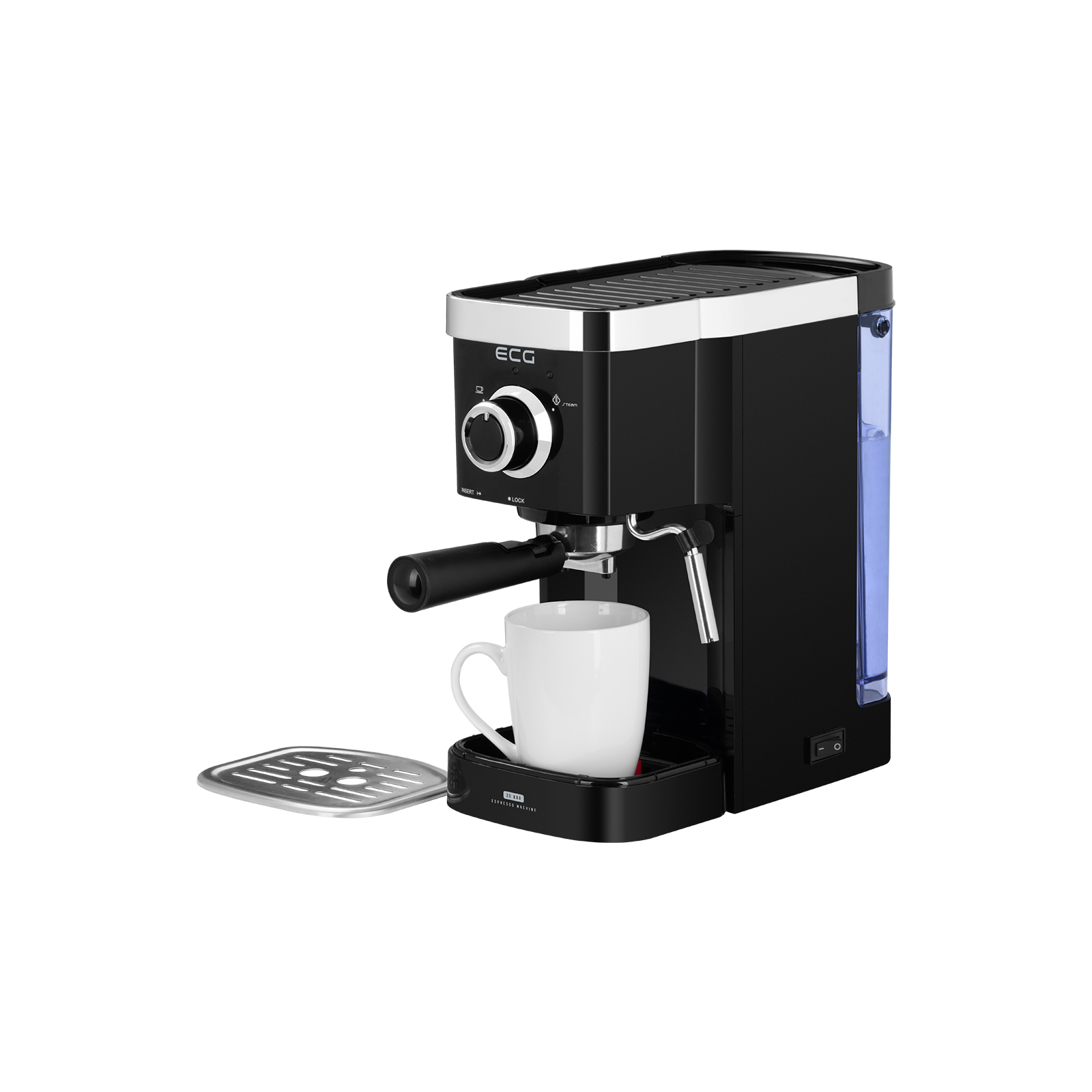 Рожковая кофеварка эспрессо ECG ESP 20301 Black (ESP20301 Black) изображение 10