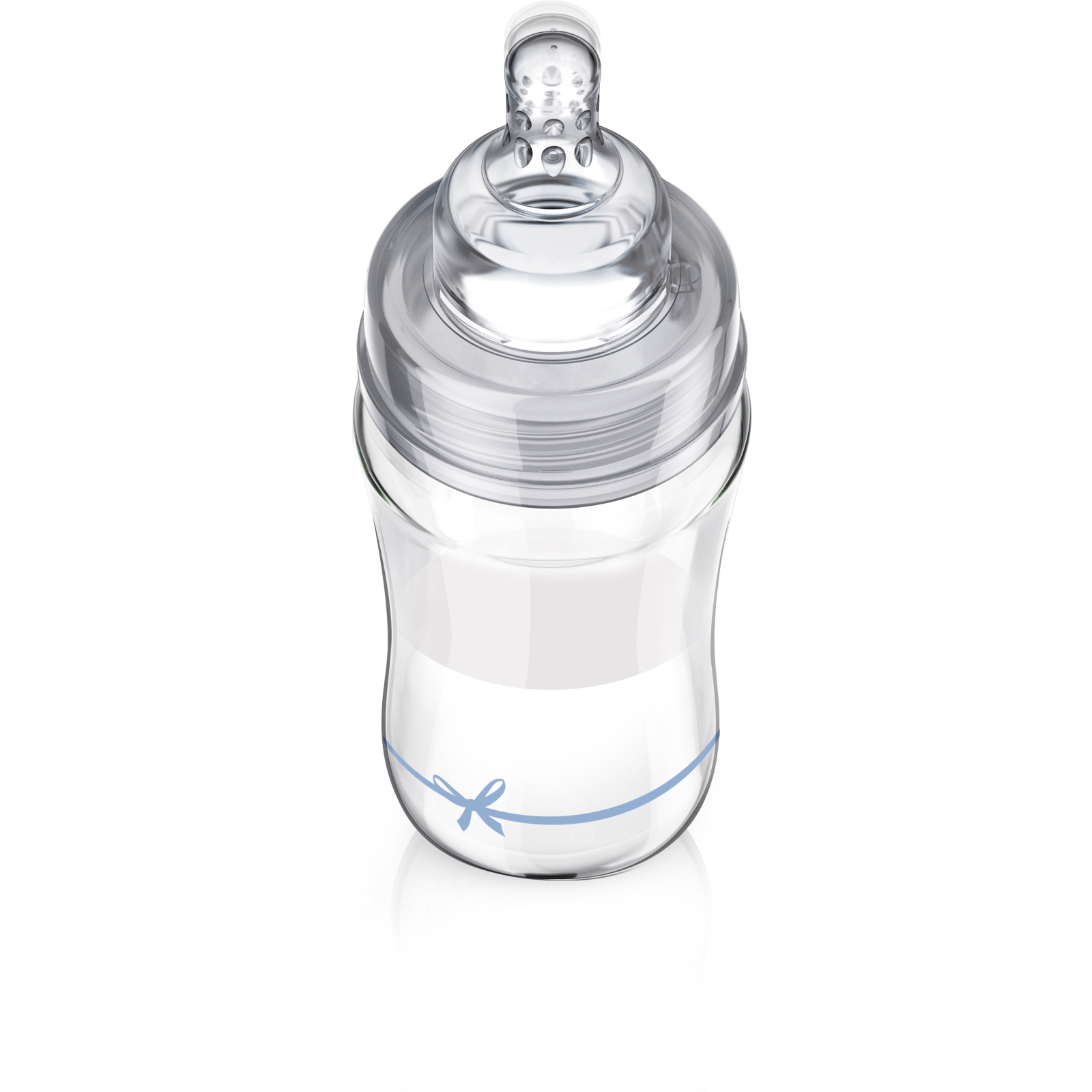 Пляшечка для годування Lovi Diamond Glass Baby Shower скляна 250 мл Блакитна (74/204boy) зображення 2