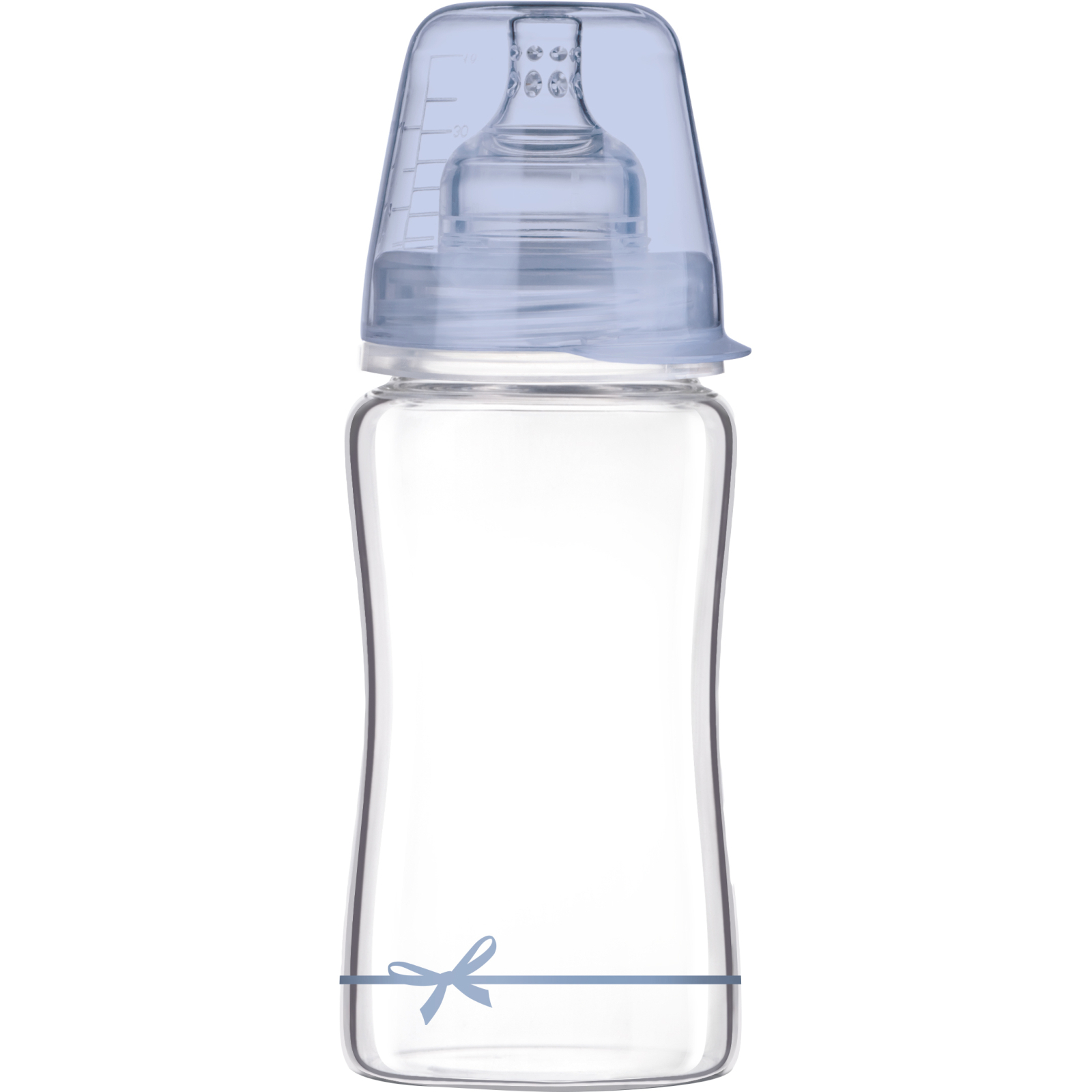 Пляшечка для годування Lovi Diamond Glass Baby Shower скляна 250 мл Блакитна (74/204boy)