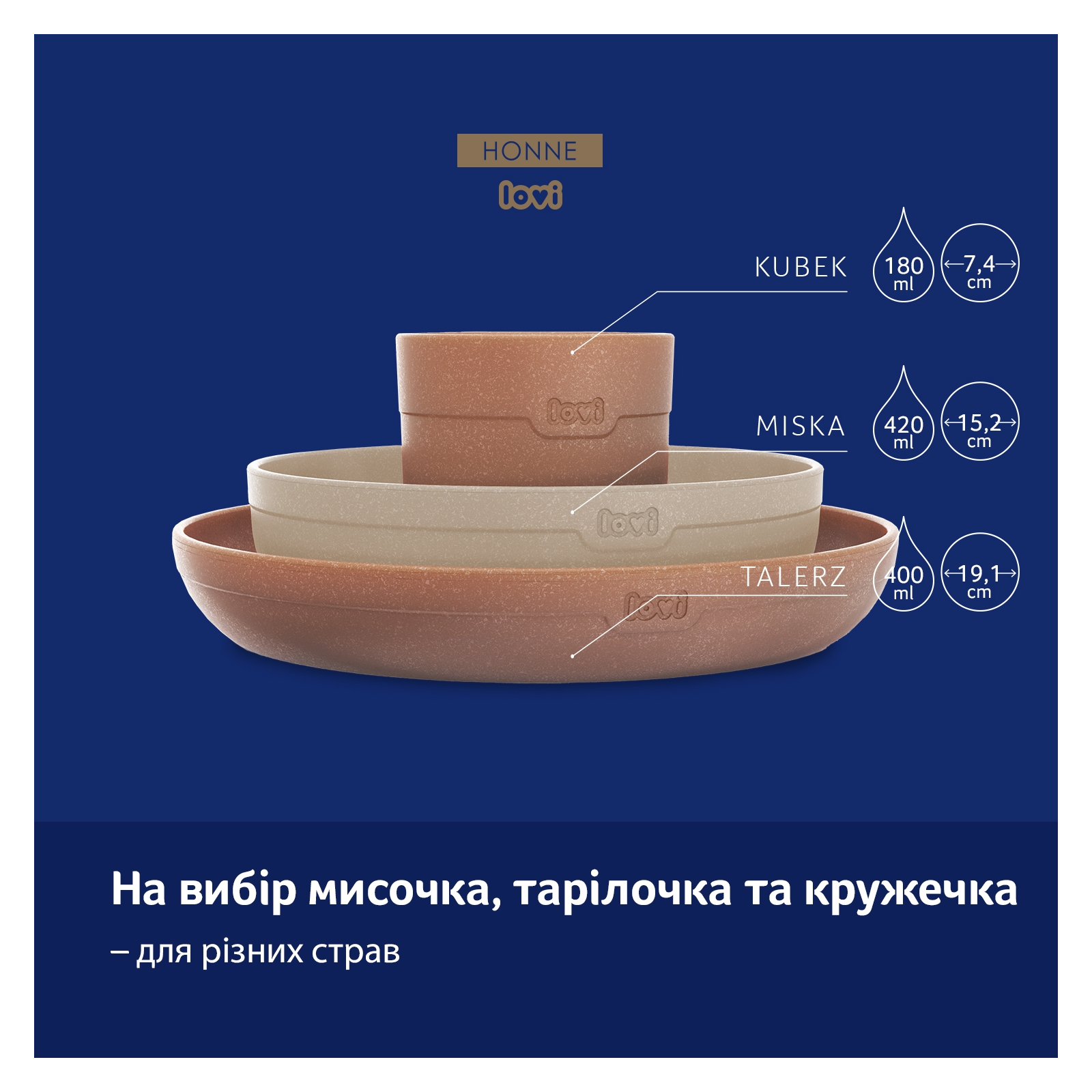 Набор детской посуды Lovi Granola з кружкою (21/532_bei) изображение 5