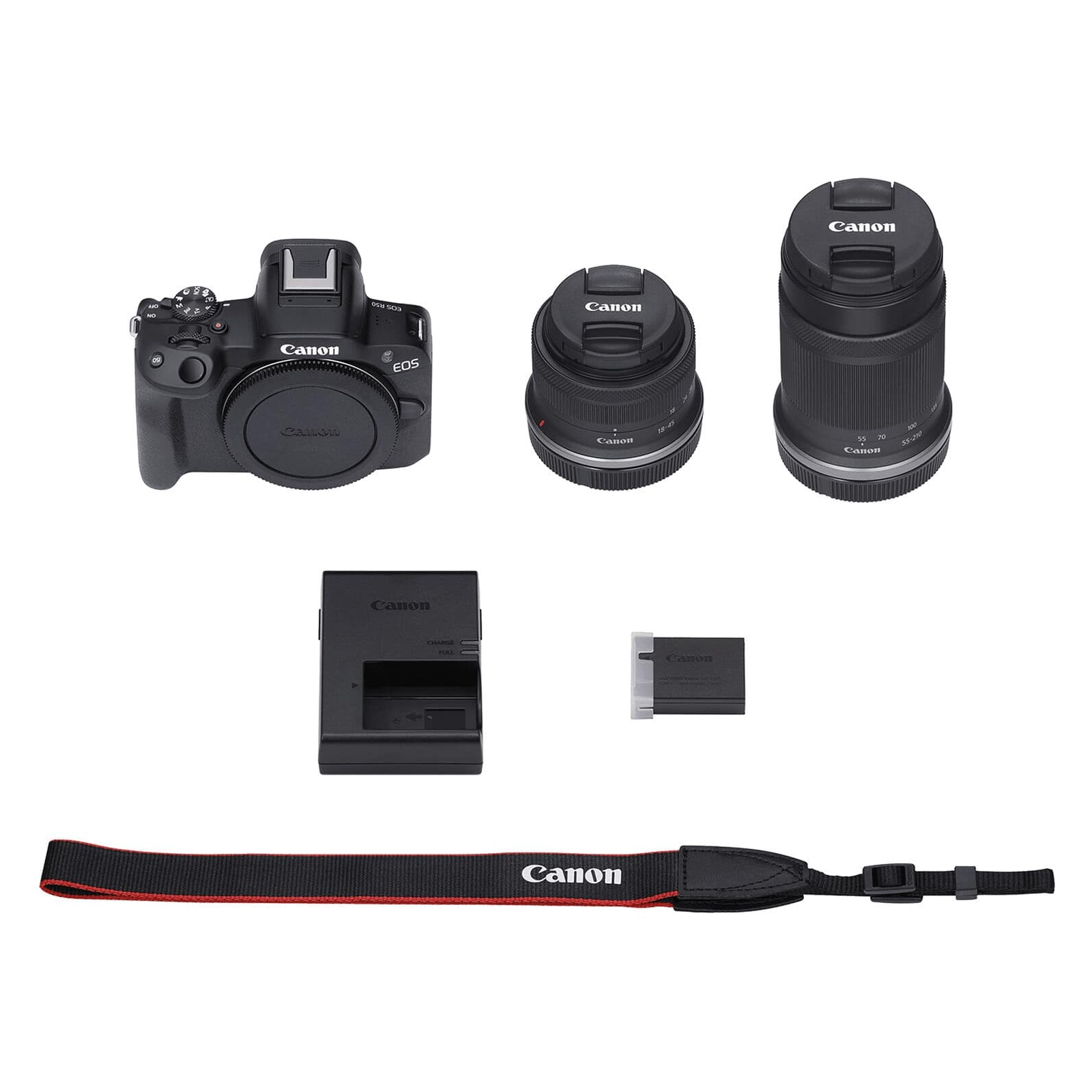 Цифровий фотоапарат Canon EOS R50 RF-S 18-45 IS STM + RF-S 55-210 IS STM Black (5811C034) зображення 2