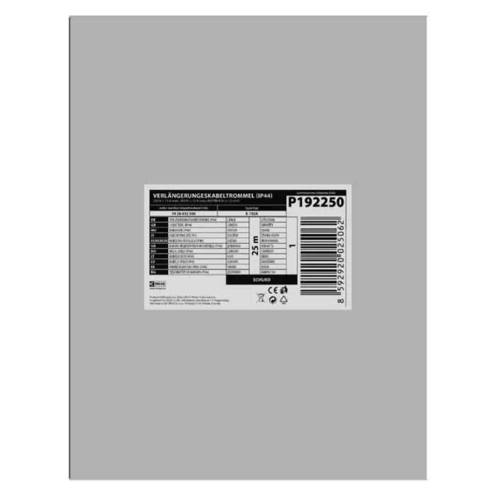 Мережевий подовжувач EMOS P192250, 25m, 1.5mm2 (P192250) зображення 5