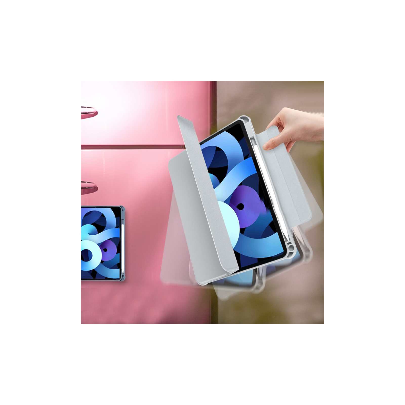 Чехол для планшета BeCover Magnetic 360 Rotating mount Apple Pencil Apple iPad 10.9" 2022 Purple (708508) изображение 5
