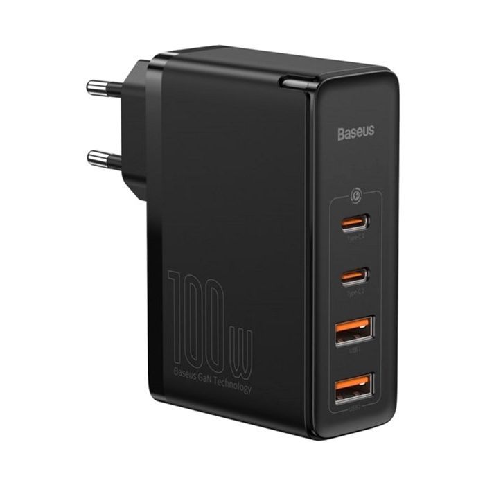 Зарядное устройство Baseus 2xUSB 100W GaN (2xUSB-C+2xUSB-A) black (CCGAN2P-L01)