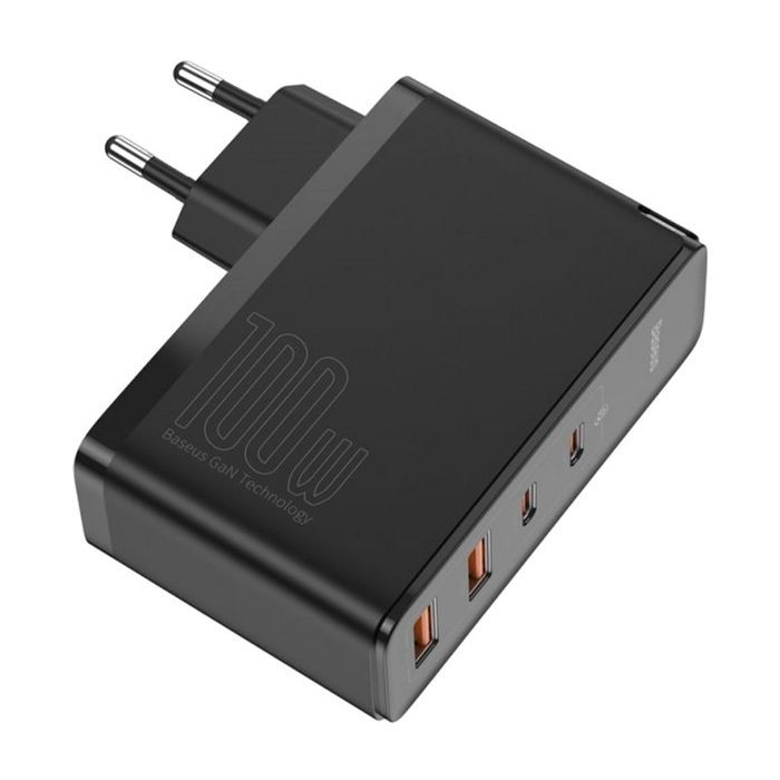 Зарядное устройство Baseus 2xUSB 100W GaN (2xUSB-C+2xUSB-A) black (CCGAN2P-L01) изображение 5