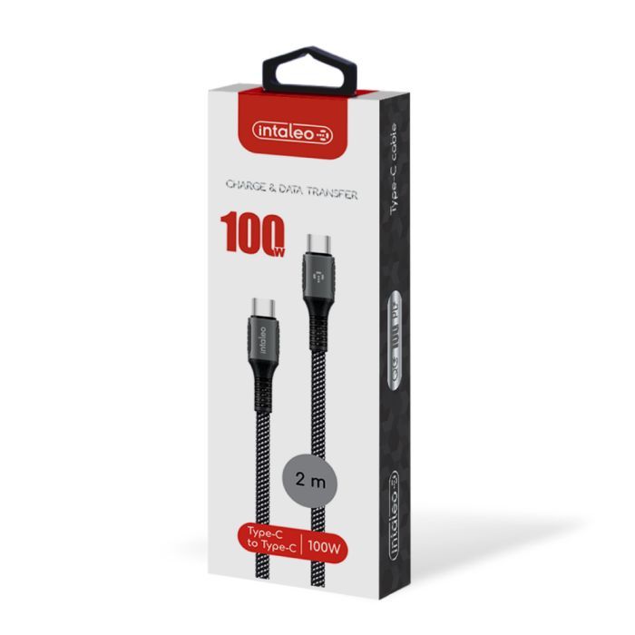 Дата кабель USB-C to USB-C 2.0m CBGPD100WTT2 100W Intaleo (1283126559570) изображение 2