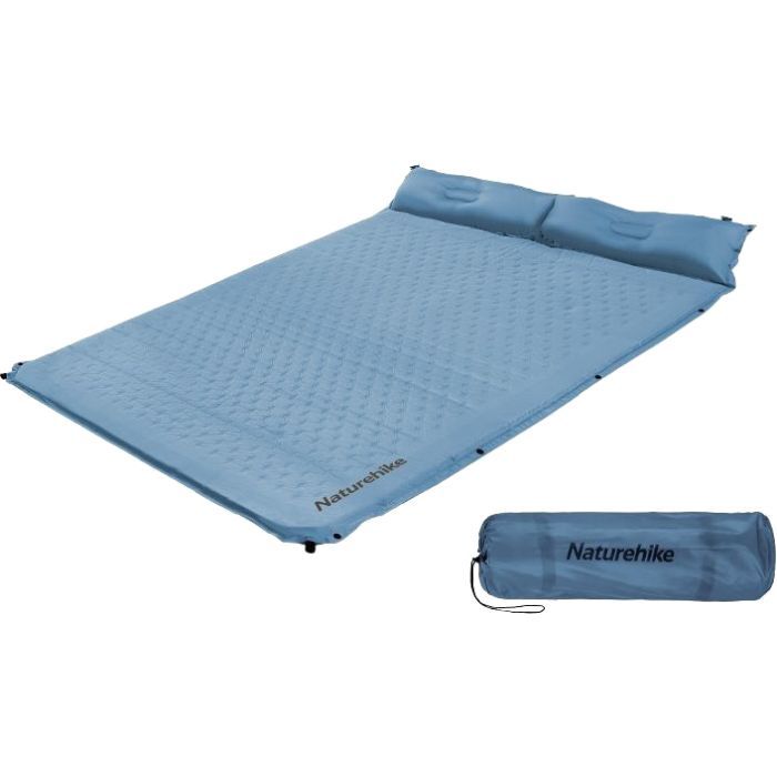 Туристический коврик Naturehike CNH22DZ013 двомісний з подушкою 30 мм Blue (6975641889557)