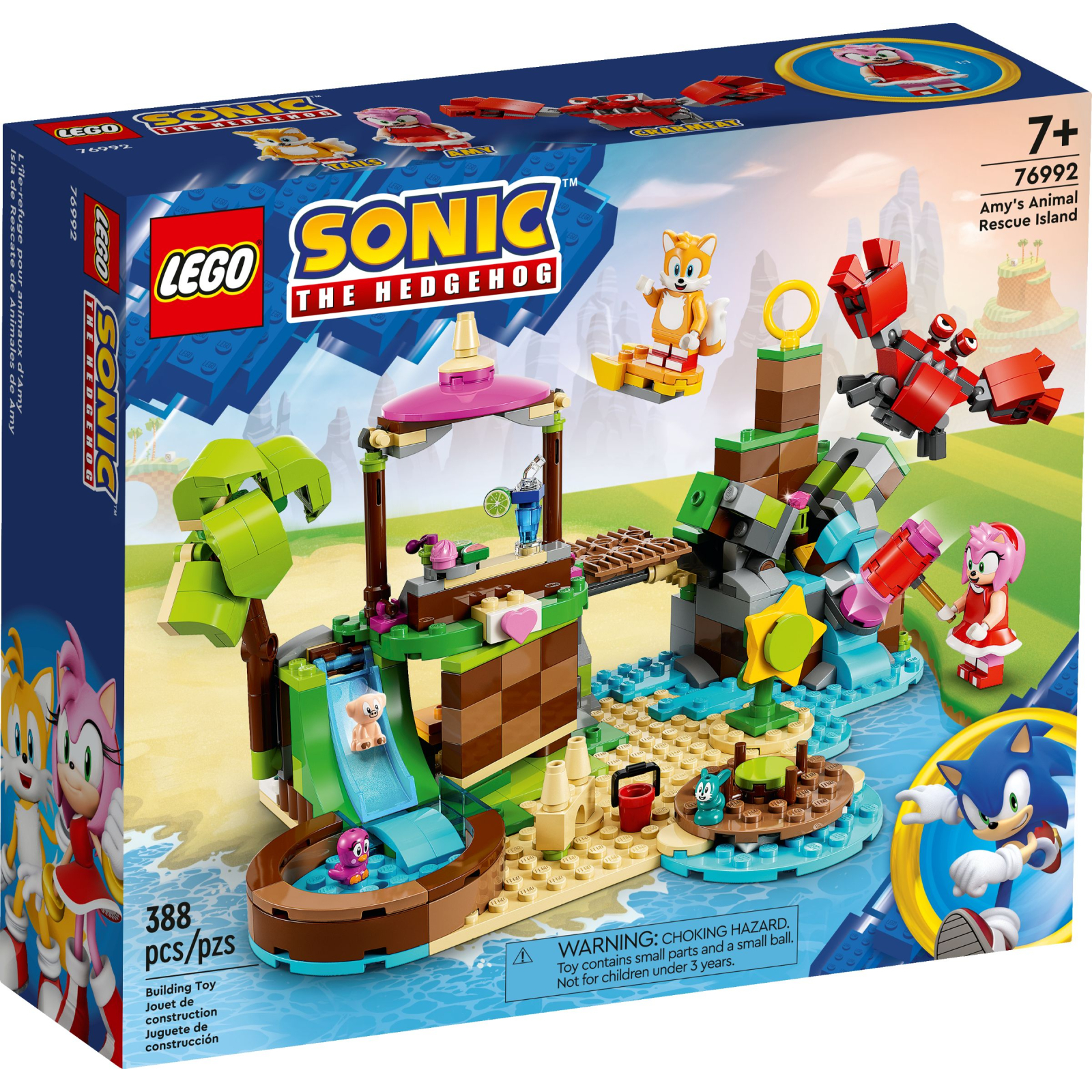 Конструктор LEGO Sonic the Hedgehog Острів Емі для порятунку тварин 388 деталей (76992)