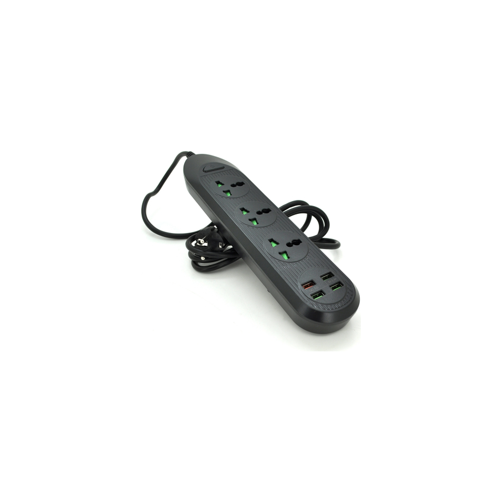 Сетевой фильтр питания Voltronic TВ-Т16, 4роз, 3*USB Black (ТВ-Т16-Black)