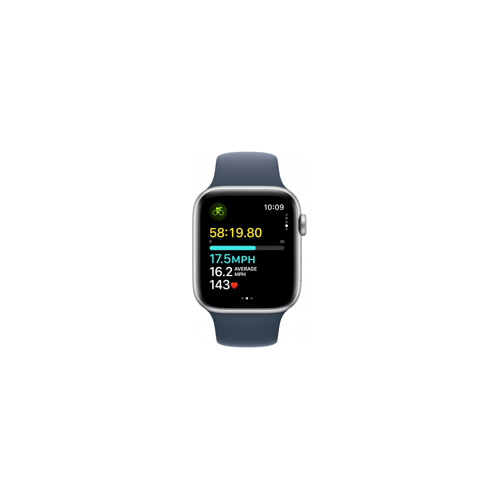 Смарт-часы Apple Watch SE 2023 GPS 44mm Silver Aluminium Case with Storm Blue Sport Band - M/L (MREE3QP/A) изображение 6