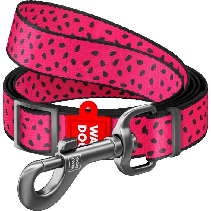 Повідець для собак WAUDOG Nylon регульований "Кавун" S Ш 15 мм (5356)