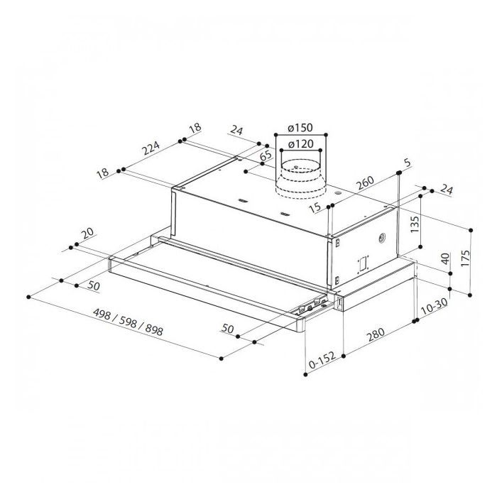 Вытяжка кухонная Faber Flexa Ng Hip Bk A60 (315.0635.109) изображение 3