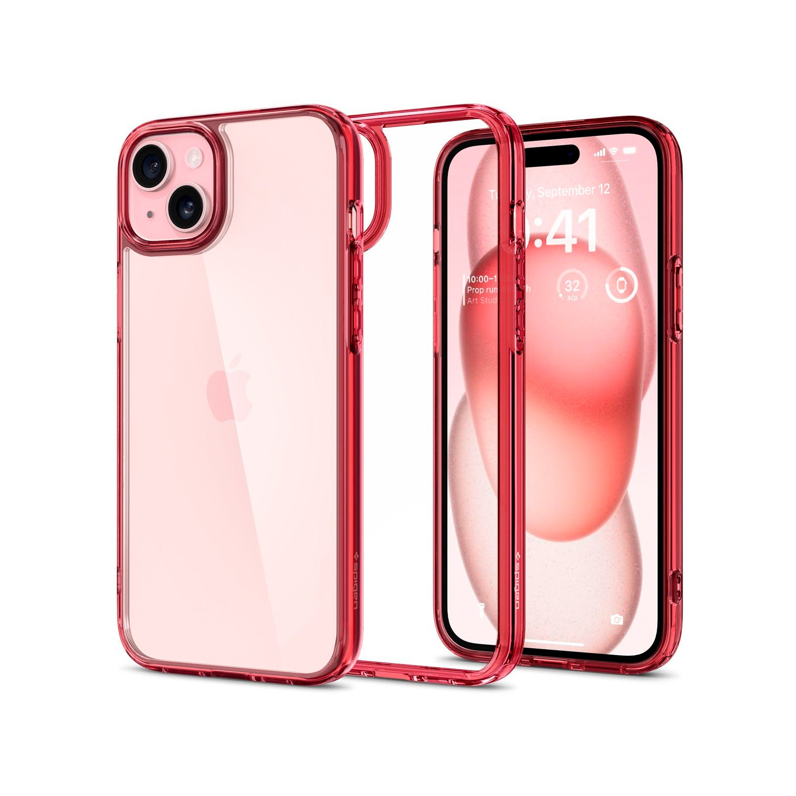 Чохол до мобільного телефона Spigen Apple iPhone 15 Plus Ultra Hybrid Red Crystal (ACS06654) зображення 2