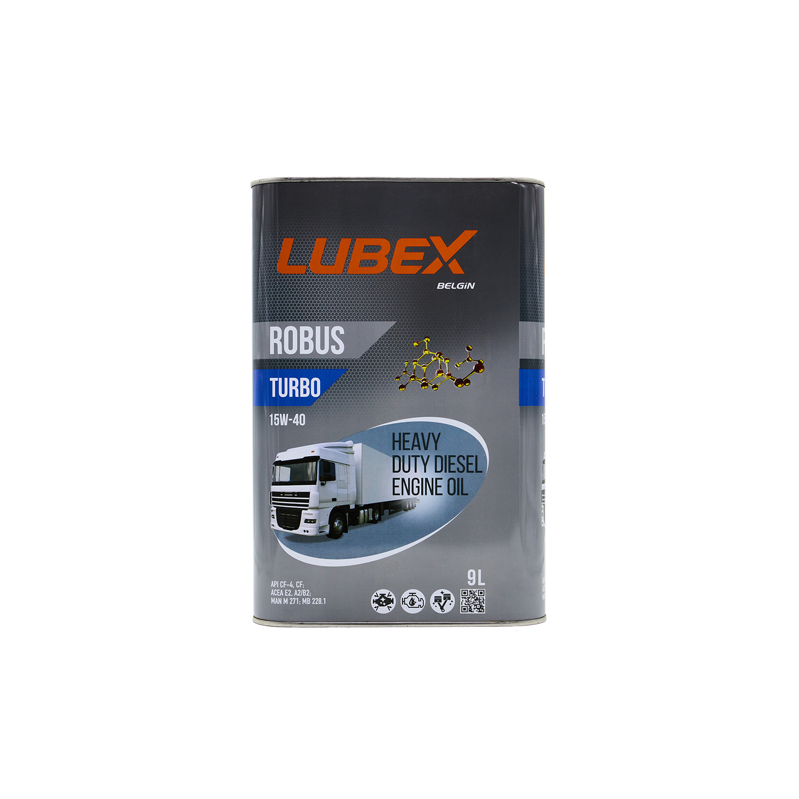 Моторна олива LUBEX ROBUS TURBO 15W40 9л зображення 2