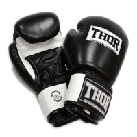 Photos - Martial Arts Gloves Thor Боксерські рукавички  Sparring PU-шкіра 14oz Чорно-білі  BLK/W (558(PU)