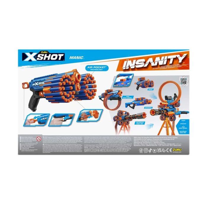 Іграшкова зброя Zuru X-Shot Швидкострільний бластер Insanity-Manic (24 патронів) (36603R) зображення 5
