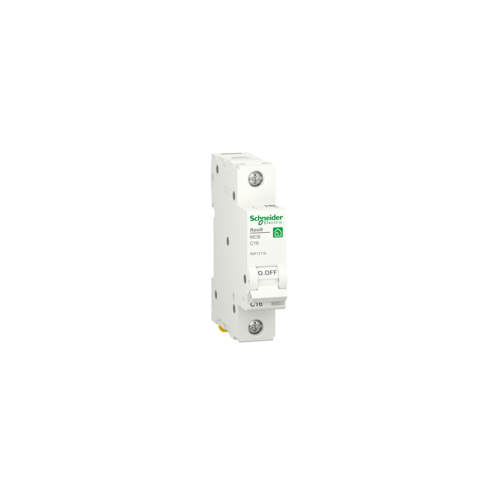 Автоматичний вимикач Schneider Electric RESI9 6kA 1P 16A C (R9F12116)