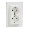 Розетка Schneider Electric ASFORA с заземлением двойная белая 16А (EPH9900121) изображение 2
