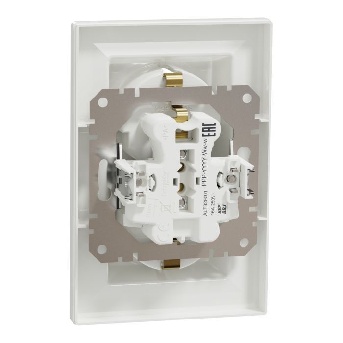 Розетка Schneider Electric ASFORA с заземлением двойная крем 16А (EPH9900123) изображение 7