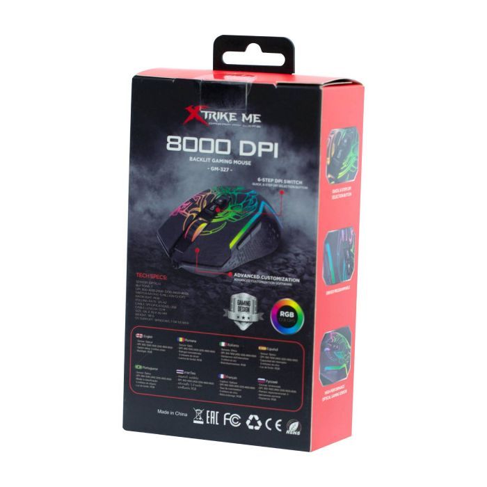 Мишка Xtrike ME GM-327 USB RGB Black (GM-327) зображення 9