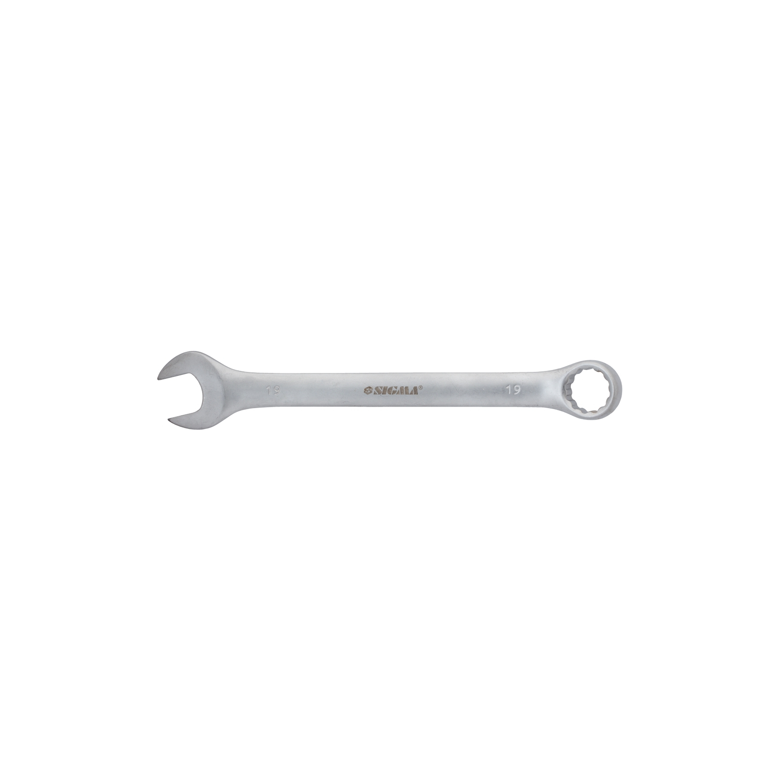 Ключ Sigma рожково-накидний 23мм CrV satine з підвісом (6021681)