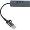 Концентратор USB 3.0 Type-C/Type-A to RJ45 Gigabit Lan, 3*USB 3.0, cable 13 cm Dynamode (DM-AD-GLAN-U3) зображення 3