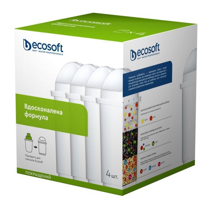 Система фильтрации воды Ecosoft К-т Картриджів для кувшинів покращений (3+1 шт) (CRVK4ECO)