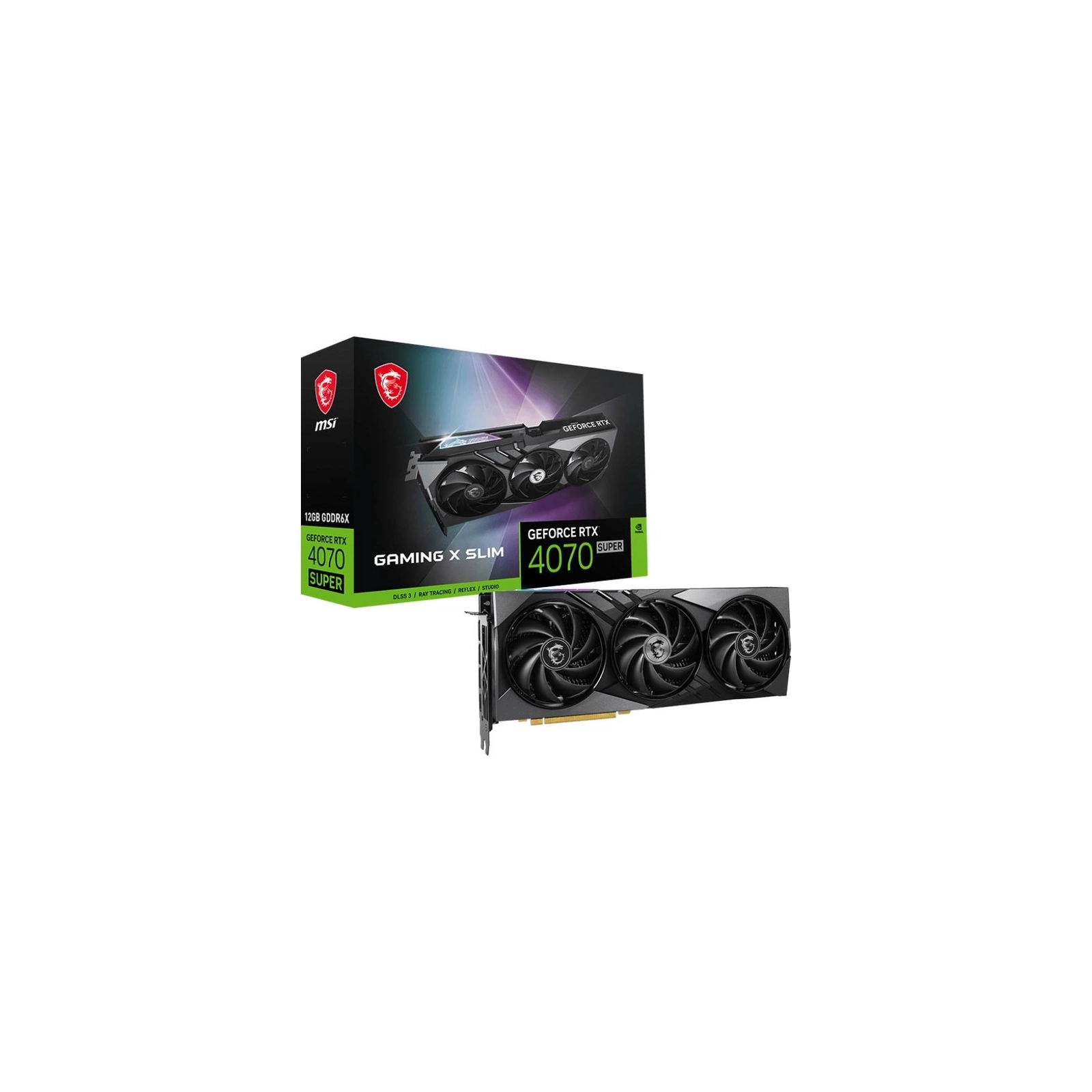 Відеокарта MSI GeForce RTX4070 SUPER 12Gb GAMING X SLIM (RTX 4070 SUPER 12G GAMING X SLIM) зображення 2