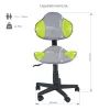 Дитяче крісло FunDesk LST3 Green-Grey (LST3 GN-GY) зображення 4